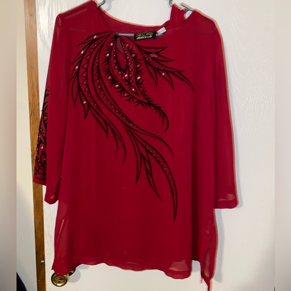 Bob Mackie Large womens dress shirt